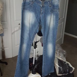 Angels Faded Blue Boot Cut Jeans